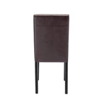 Chaises de salle à manger Porthos Home Nate avec revêtement en similicuir et pieds en bois d'hévéa, lot de 4