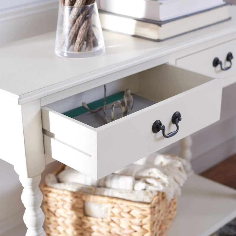 SAFAVIEH Henretta Console 2 tiroirs - 35,5 L x 13 P x 29,5 H - 35,5 L x 13 P x 29,5 H - 36Lx13Px30H