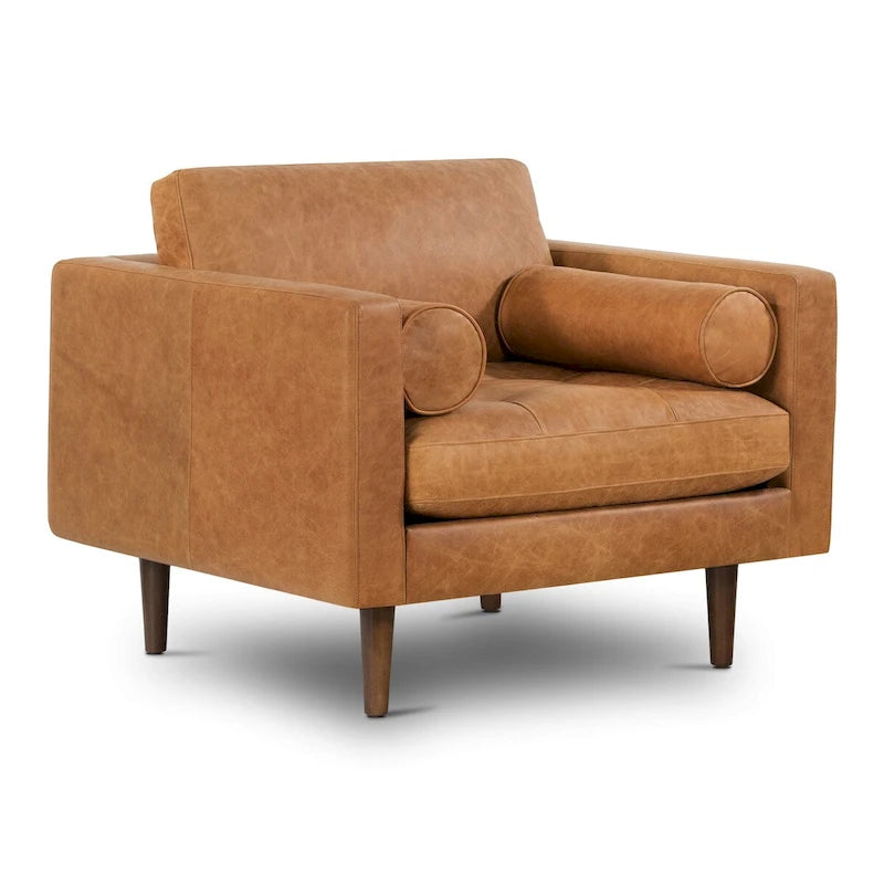 Fauteuil de salon Napa Poly and Bark - Cuir italien véritable