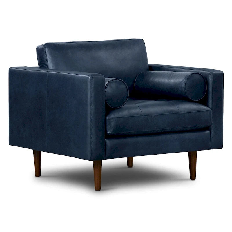 Fauteuil de salon Napa Poly and Bark - Cuir italien véritable