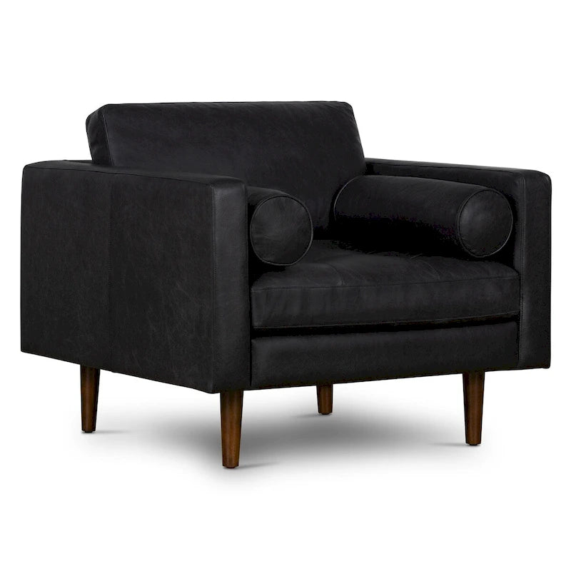 Fauteuil de salon Napa Poly and Bark - Cuir italien véritable