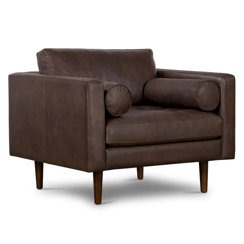 Fauteuil de salon Napa Poly and Bark - Cuir italien véritable