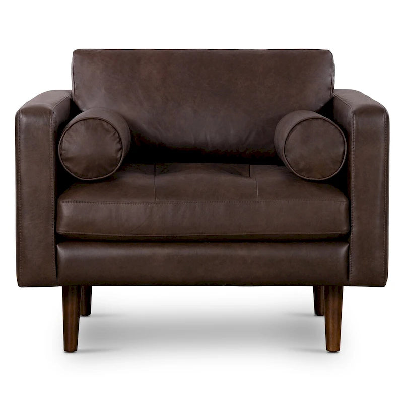 Fauteuil de salon Napa Poly and Bark - Cuir italien véritable