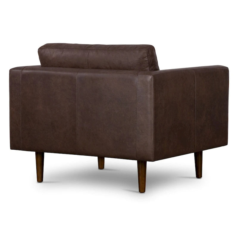 Fauteuil de salon Napa Poly and Bark - Cuir italien véritable