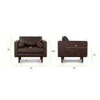 Fauteuil de salon Napa Poly and Bark - Cuir italien véritable