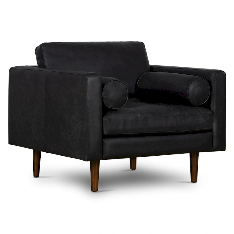 Fauteuil de salon Napa Poly and Bark - Cuir italien véritable