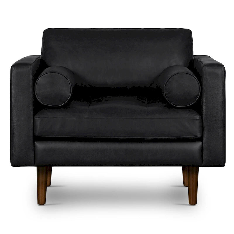 Fauteuil de salon Napa Poly and Bark - Cuir italien véritable