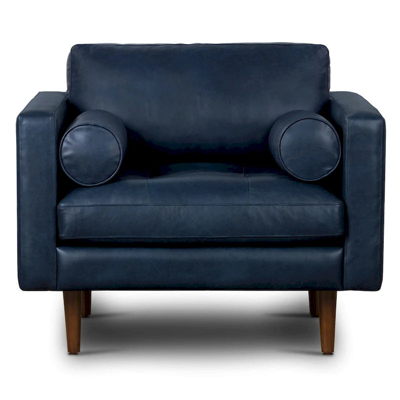 Fauteuil de salon Napa Poly and Bark - Cuir italien véritable