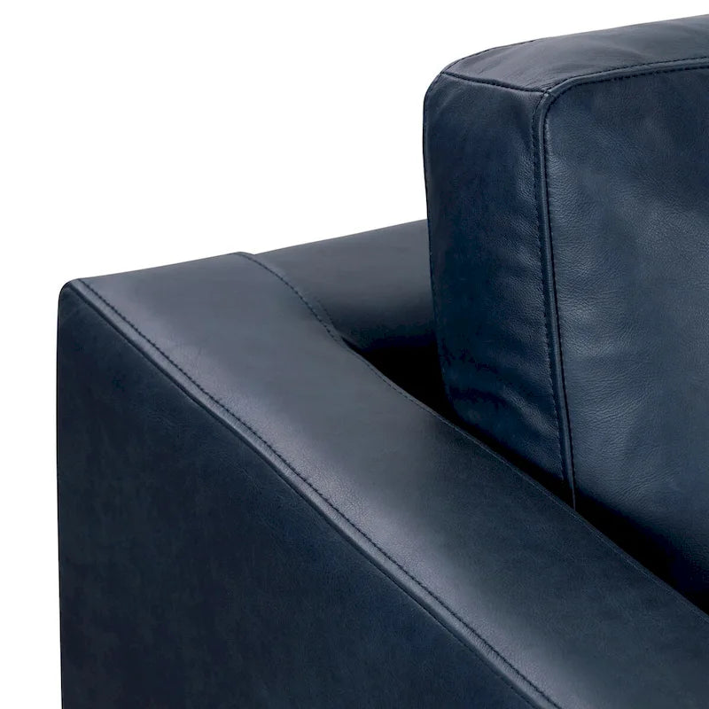 Fauteuil de salon Napa Poly and Bark - Cuir italien véritable