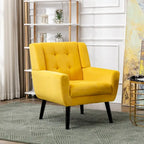 Fauteuil d'appoint ergonomique en velours doux moderne pour salon, chambre à coucher, maison, avec pieds noirs