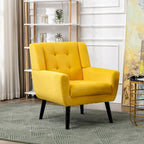 Fauteuil d'appoint ergonomique en velours doux moderne pour salon, chambre à coucher, maison, avec pieds noirs