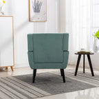 Fauteuil d'appoint ergonomique en velours doux moderne pour salon, chambre à coucher, maison, avec pieds noirs