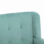 Fauteuil d'appoint ergonomique en velours doux moderne pour salon, chambre à coucher, maison, avec pieds noirs