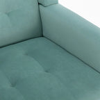 Fauteuil d'appoint ergonomique en velours doux moderne pour salon, chambre à coucher, maison, avec pieds noirs