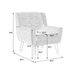 Fauteuil d'appoint ergonomique en velours doux moderne pour salon, chambre à coucher, maison, avec pieds noirs