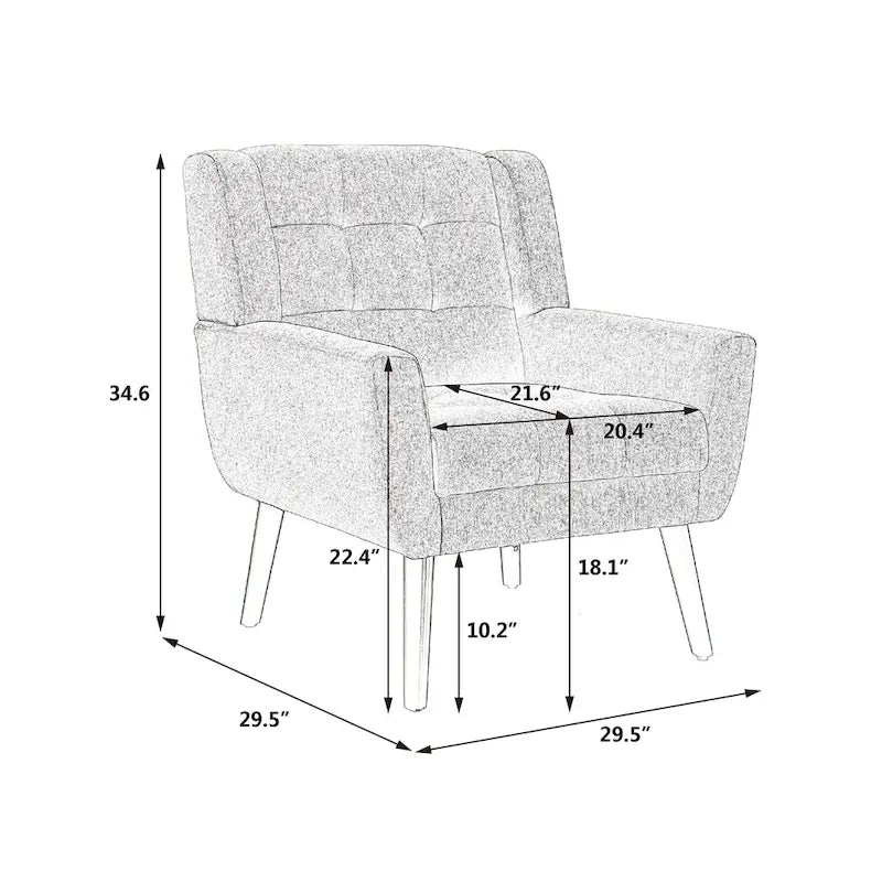 Fauteuil d'appoint ergonomique en velours doux moderne pour salon, chambre à coucher, maison, avec pieds noirs