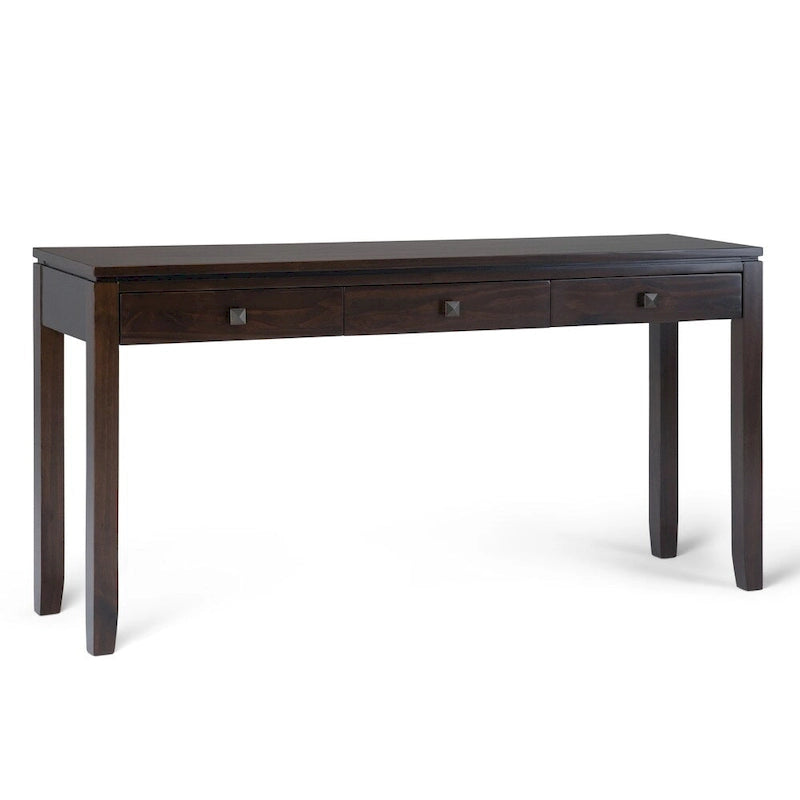 WYNDENHALL Essex Console de canapé contemporaine large en bois massif de 60 pouces de large - 60 x 15 x 29,5