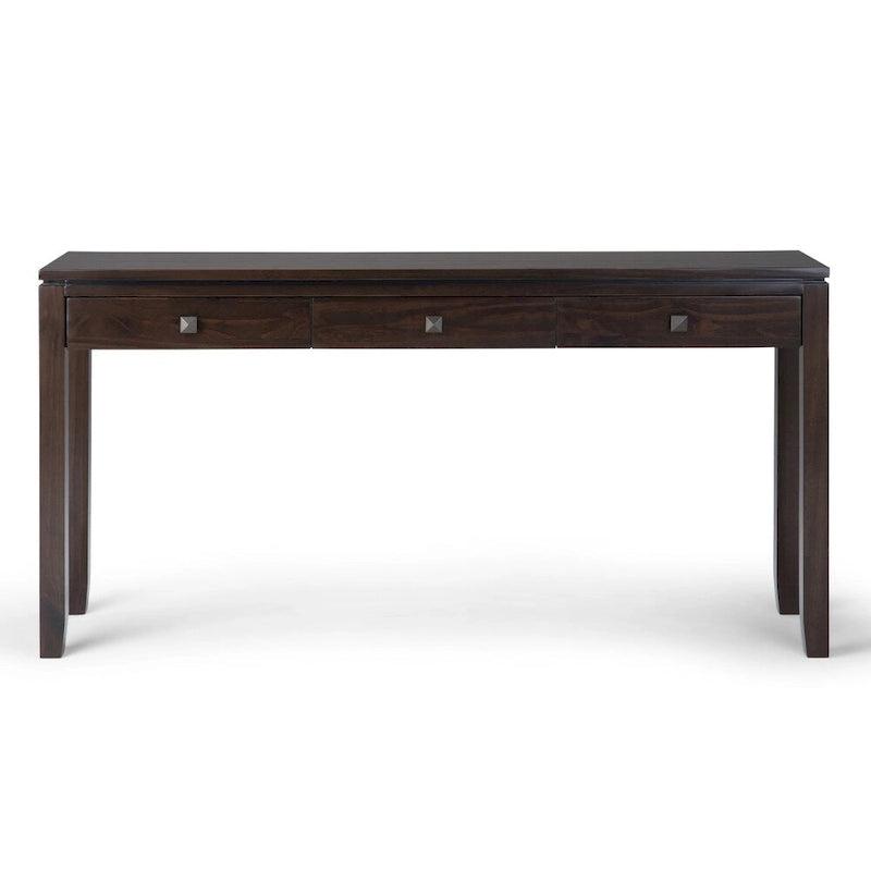 WYNDENHALL Essex Console de canapé contemporaine large en bois massif de 60 pouces de large - 60 x 15 x 29,5