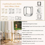 Glitzhome Lot de 2 tables d'appoint/tables basses modernes en verre au design épuré