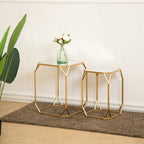 Glitzhome Lot de 2 tables d'appoint/tables basses modernes en verre au design épuré