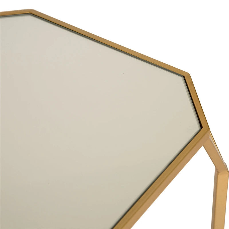 Glitzhome Lot de 2 tables d'appoint/tables basses modernes en verre au design épuré