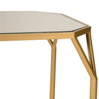 Glitzhome Lot de 2 tables d'appoint/tables basses modernes en verre au design épuré