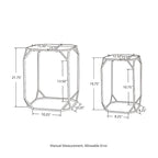 Glitzhome Lot de 2 tables d'appoint/tables basses modernes en verre au design épuré