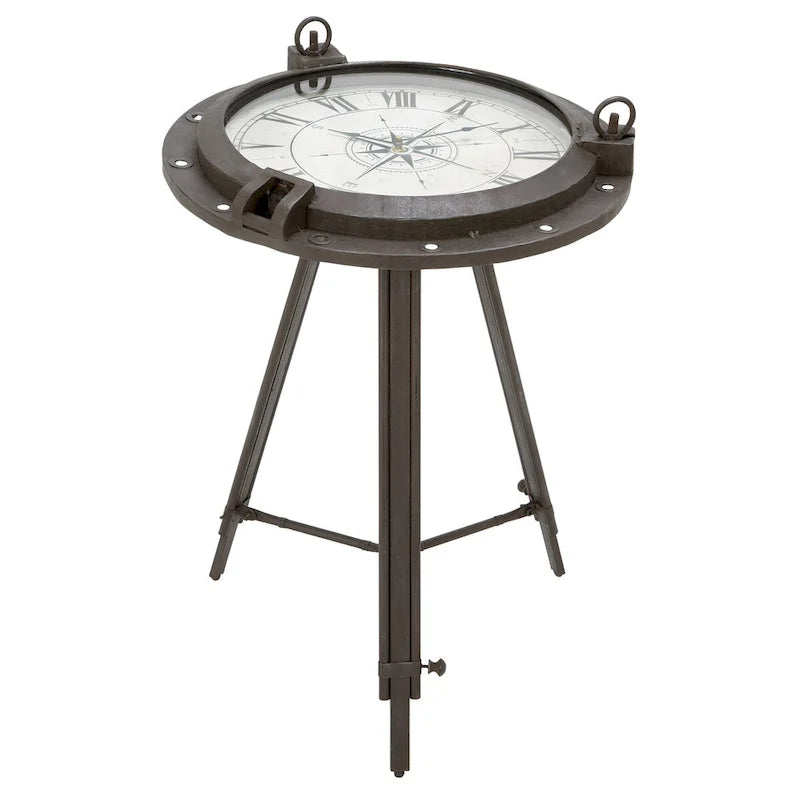 Table Basse Ronde Industrielle en Métal Casa Cortes