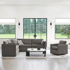 Ensemble de canapé modulable surdimensionné en tissu Celia