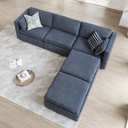 Ensemble de canapé modulable surdimensionné en tissu Celia