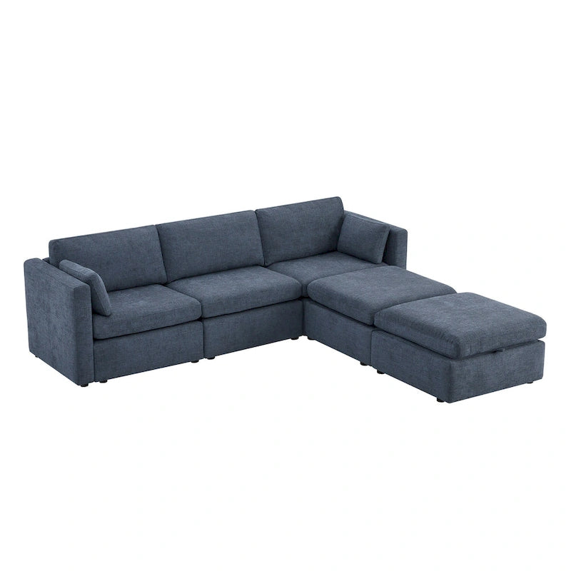 Ensemble de canapé modulable surdimensionné en tissu Celia