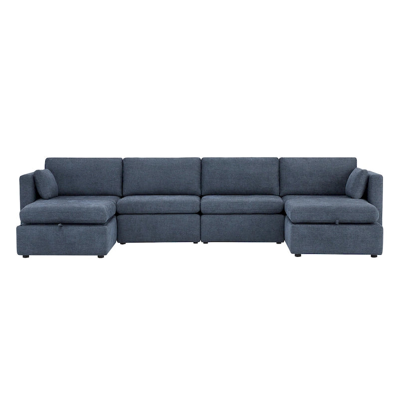 Ensemble de canapé modulable surdimensionné en tissu Celia