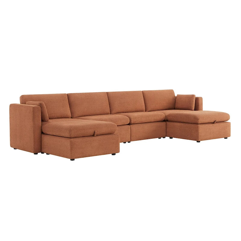 Ensemble de canapé modulable surdimensionné en tissu Celia