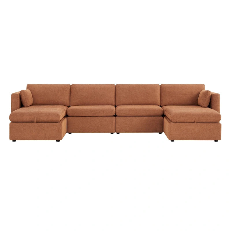 Ensemble de canapé modulable surdimensionné en tissu Celia