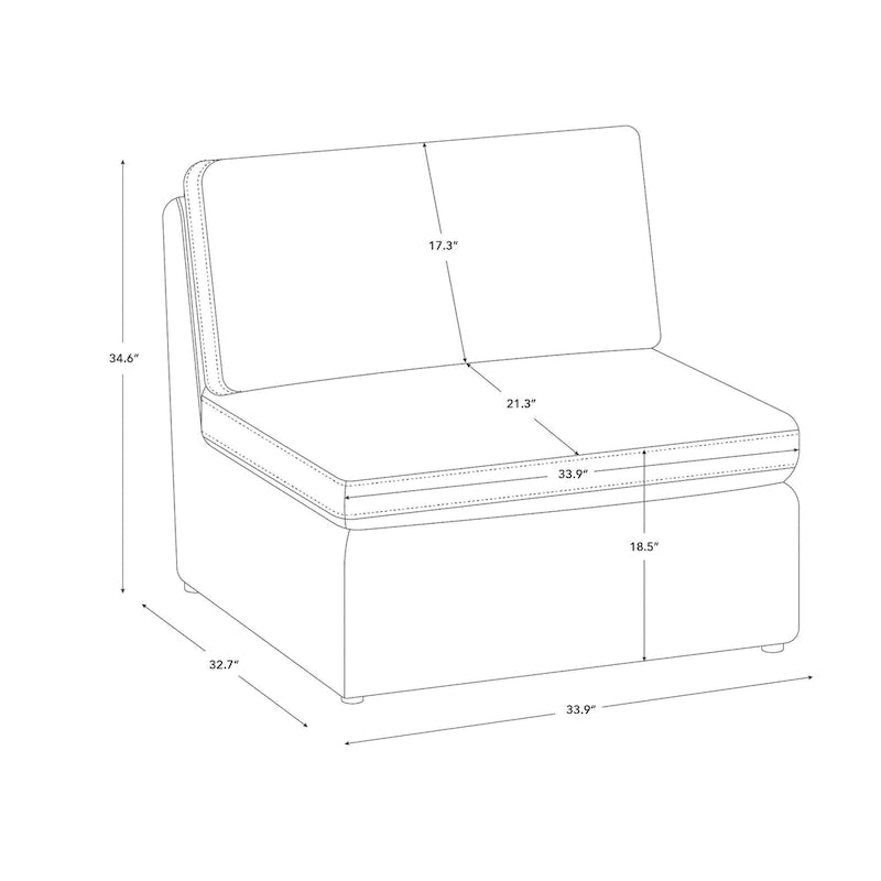 Ensemble de canapé modulable surdimensionné en tissu Celia
