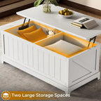 Table basse relevable 48 po Rangement et design de ferme avec clôture
