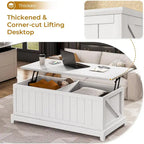 Table basse relevable 48 po Rangement et design de ferme avec clôture