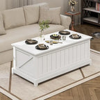 Table basse relevable 48 po Rangement et design de ferme avec clôture