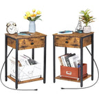 Lot de 2 tables de chevet avec station de charge