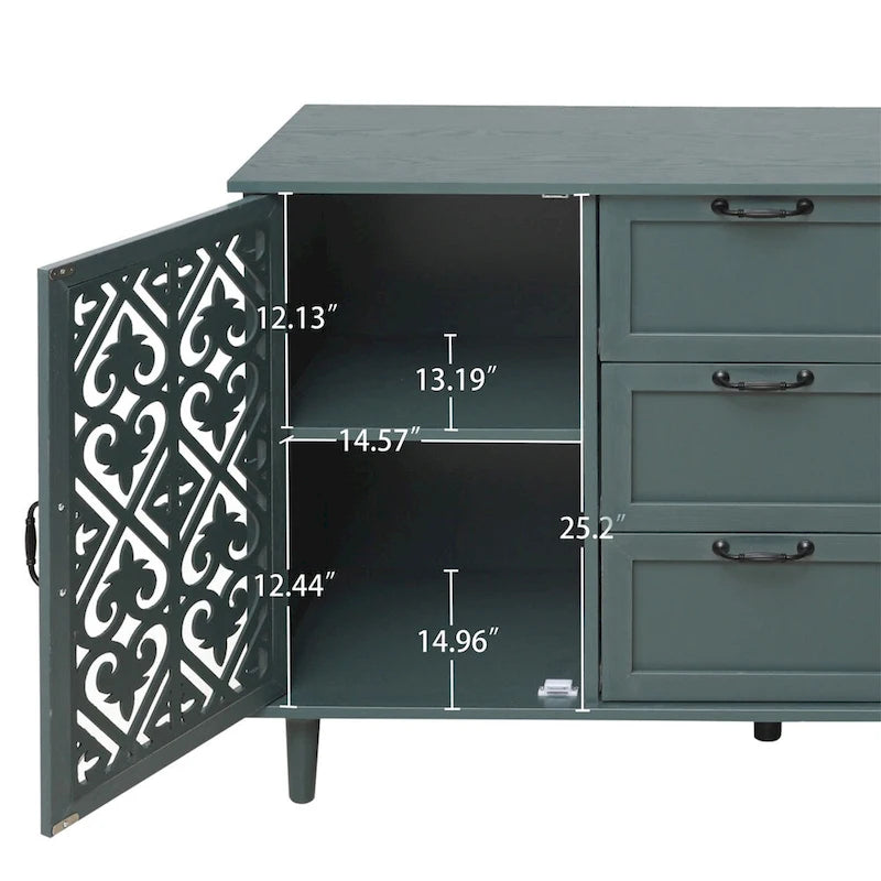 Armoire 2 portes 3 tiroirs pour chambre à coucher ou salon