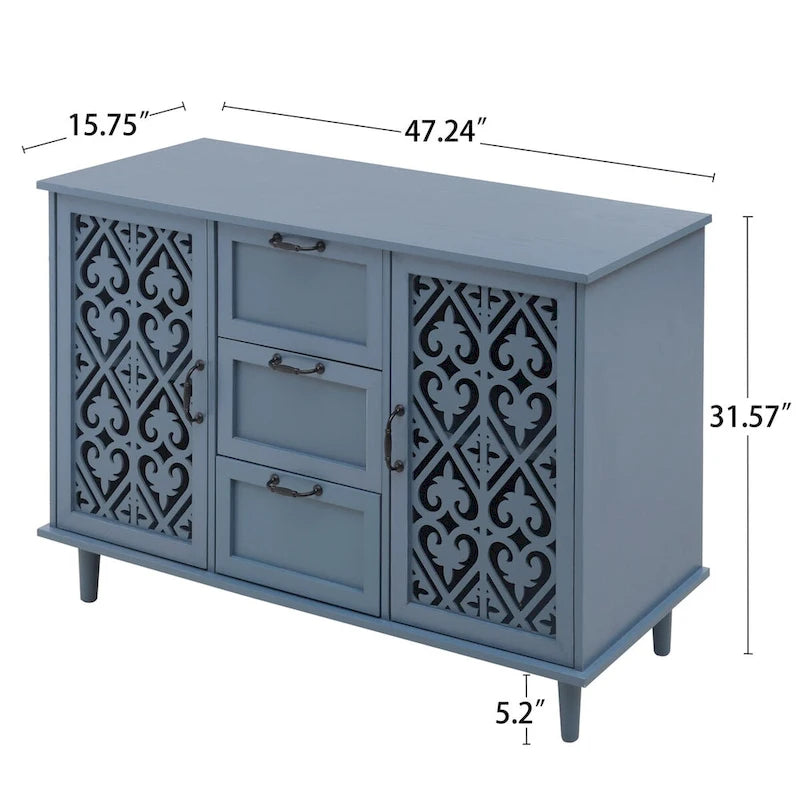 Armoire 2 portes 3 tiroirs pour chambre à coucher ou salon