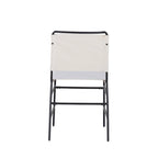 Chaise de salle à manger industrielle Leffler en acier poncé et tissu