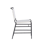 Chaise de salle à manger industrielle Leffler en acier poncé et tissu