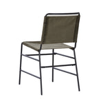 Chaise de salle à manger industrielle Leffler en acier poncé et tissu