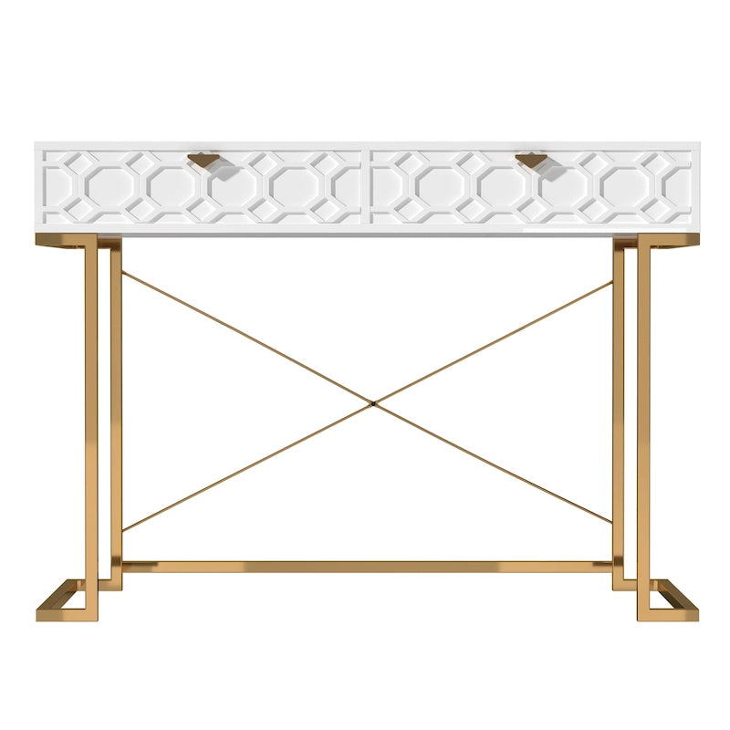 Bureau de rangement brillant pour bureau à domicile avec tiroir