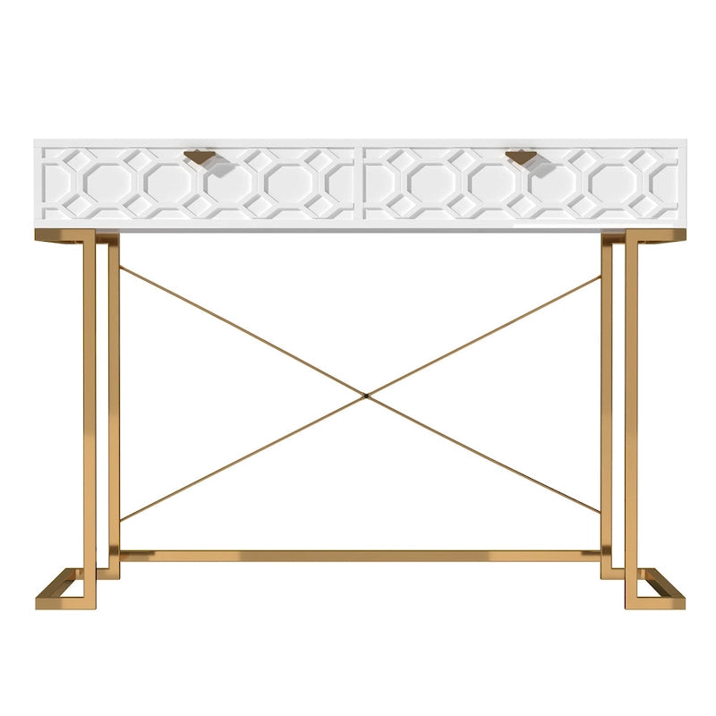 Glossy Storage Home Office Desk with Drawer