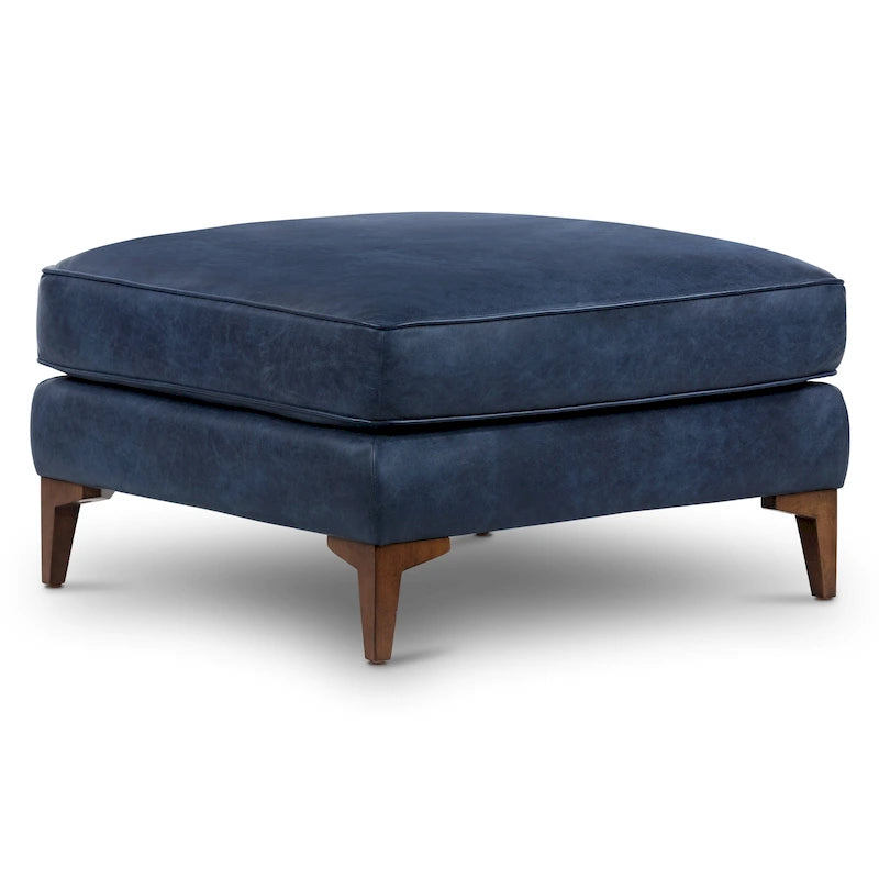 Ottoman Poly & Bark Essex - Cuir italien véritable pleine fleur