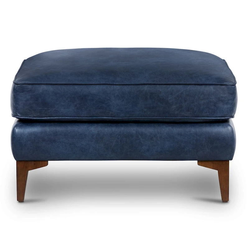 Ottoman Poly & Bark Essex - Cuir italien véritable pleine fleur