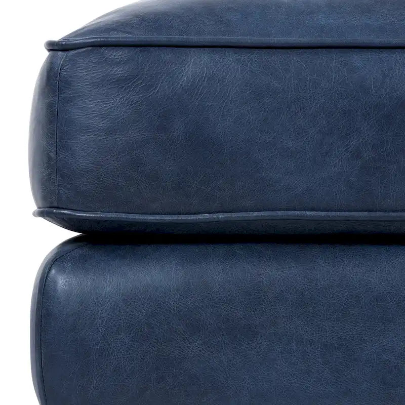 Ottoman Poly & Bark Essex - Cuir italien véritable pleine fleur