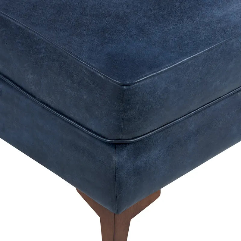 Ottoman Poly & Bark Essex - Cuir italien véritable pleine fleur